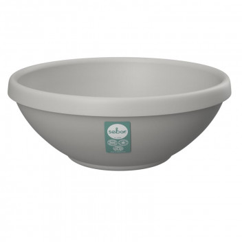 SEBOR LIGHT GREY SOLAR DISH PLASTIC POT 35CM