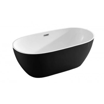 BIJIOU BLACK POTET FREESTANDING ACRYLIC BATH 1600X815X580MM