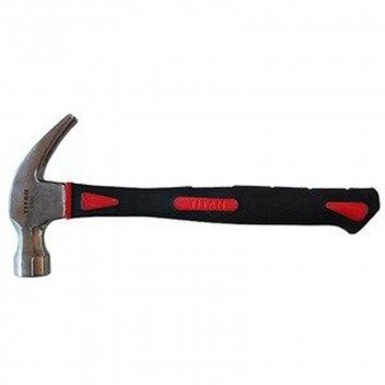 TITAN HARDWARE CLAW HAMMER FIBRE GLASS RED/BLACK 550G