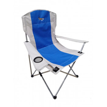 ORYNX DELUXE FOLDING ARMCHAIR 120KG BLUE