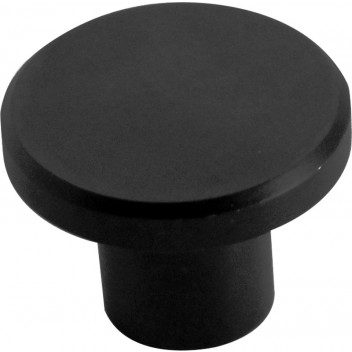 MATT BLACK FLAT BUTTON KNOB 30MM