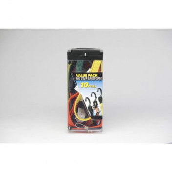 SMART STRAP FLAT STRAP BUNGEE ASSORTED 10PC