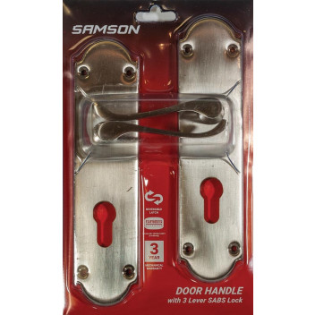 BOLTFIX VICTORIAN SCROLL CYLINDER LOCKSET STAIN NICKEL 8INCH SAMSON