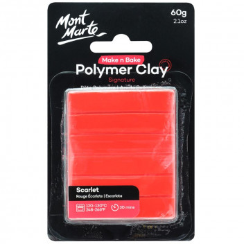 MAKE N BAKE SCARLET POLYMER CRAFT CLAY