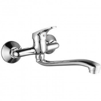 TRIUMPH CHROME LOOP QUARTZ WALL TYPE SINK MIXER