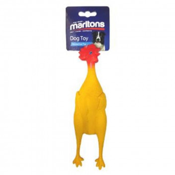 MARLTONS LATEX CHICKEN PET TOY 27CM