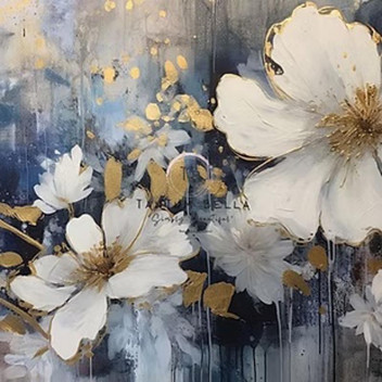 MIDNIGHT BLOOM DECOUPAGE A3