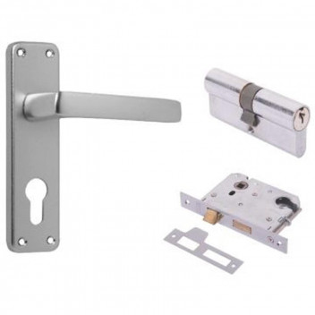 BLISTER ALUMINIUM CYLINDER COMPLETE LOCKSET