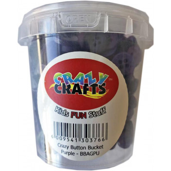BUTTON CRAFT TUB PURPLE
