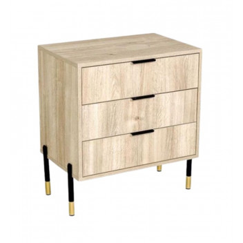 CHEST DRAWERSX3 AVA AVADRAWERKOAK MELAMINE KARLSTAD OAK 700x605X400MM