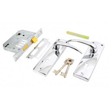 JAGUAR 4 LEVER SABS CHROME LOCKSET