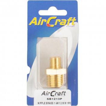 AIR CRAFT BRASS AIR CONNECTOR NIPPLE 1/4X1/2
