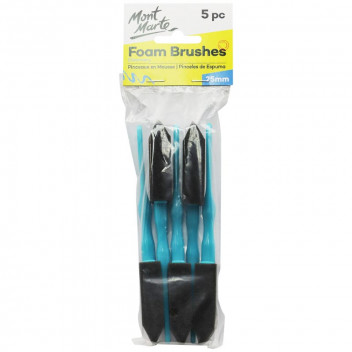 FOAM CRAFT BRUSH APPLICATOR 5 PIECE 25MM