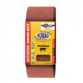 RUWAG SANDING BELT 60X400MM P60 3PACK