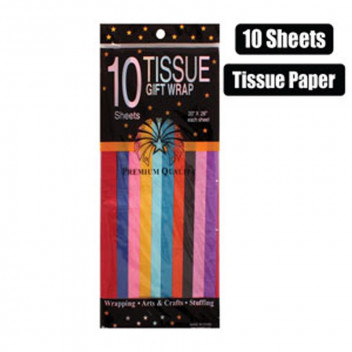 ASSORTED COLOURS TISSUE PAPER 50X70CM