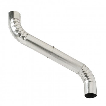 ROUND CRIMPED GUTTER OFFSET 75X600MM