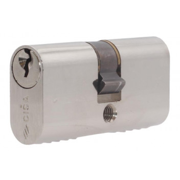 CISA OVAL NICKEL PLATED 2KEY DOUBLE CYLINDER 60MM