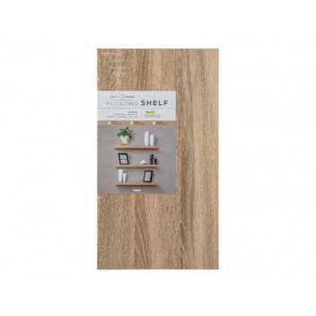 DECOR HALLOW LIGHT OAK WOOD FLOATING SHELF 450X250X38MM