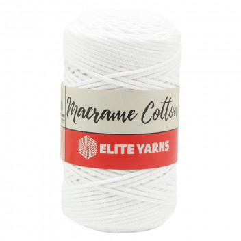 ELITE YARN MACRAME COTTON WHITE 200MT