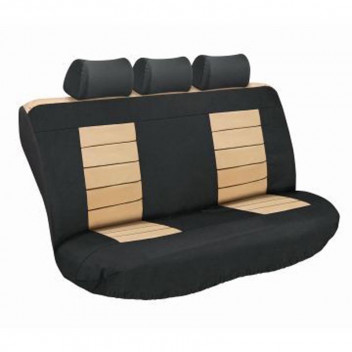 ULTIMATE HD REAR SEAT COVER SET BLACK/BEIGE