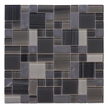 GLOBAL STONE MOSAIC STONE GLASS MIXED ENIGMA 300X300MM