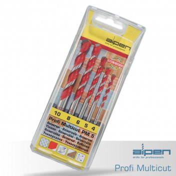 ALPEN MULTICUT DRILL BIT 4-10MM 5-PIECE SET