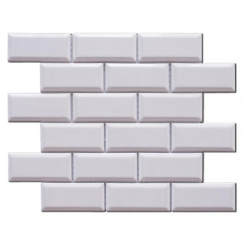GLOBAL STONE MOSAIC WHITE BEVELED 288X294MM