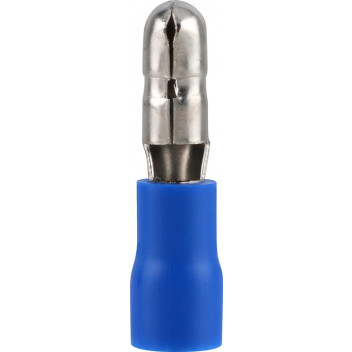 RUWAG BLUE TERMINAL CABLE PRE-INS BULLET MALE 4MM 25PER PACK