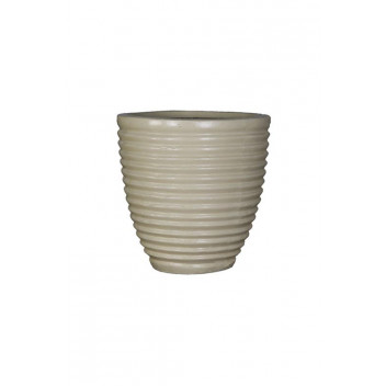 GARDEN SOLUTIONS HONEY MEDIUM FIBRE CEMENT POT 360X330MM