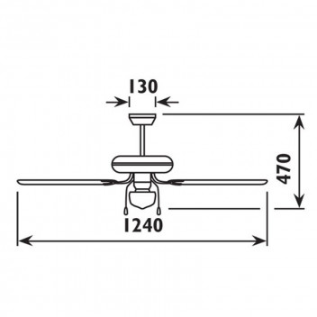 RADIANT WHITE CEILING FAN LIGHT 52INCH