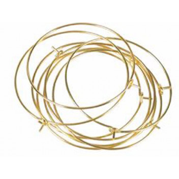 GOLD CRAFT HOOP EARRING 4CM 4PIECE