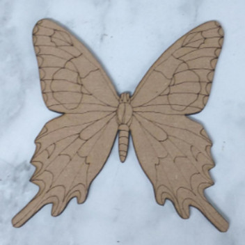 LARGE WOOD ULYSSES BUTTERFLY