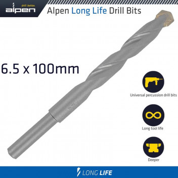 ALPEN MASONRY DRILL BIT LONG LIFE 6.5 X 100MM