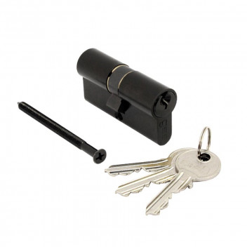 CYLINDER DOUBLE  BBC5651BL-1 SOLID BRASS BLACK 65MM BBL