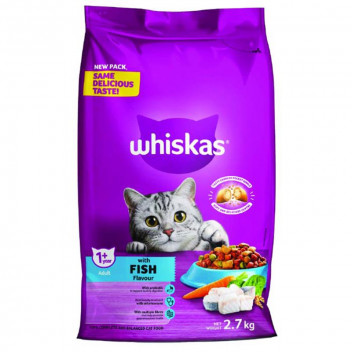 WHISKAS DRY FISH ADULT CAT FOOD 2.7KG