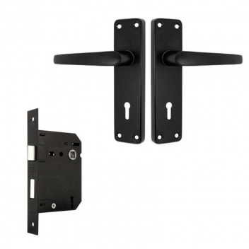 LOCKSET 2 LEVER SIRIUS  BLA582-A1-52BL ALUMINIUM MATT BLACK  BBL