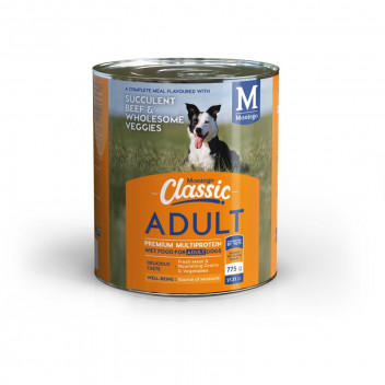 CLASSIC VEGETABLE AND BEEF CANNED DOG FOOD 775G