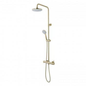 BIJIOU DURNACE GOLD WALL MOUNT SHOWER COULMN INCLUDING MIXER 32MM