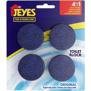 FRESHENER TOILET BLOCK  50G 4 PER PACK JEYES