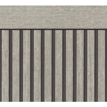 GREY WALLPANEL WOOD WALLPAPER 1.0X5M
