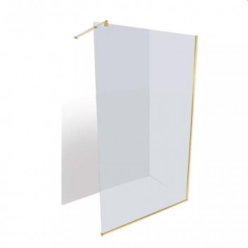 AQUA DOR GOLD AMARO SHOWER SCREEN WITH EXTENDED ARM 1200X2000X8MM