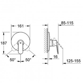GROHE CHROME NO EUROSM BAHOWER MIXER