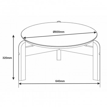 LIZZ CEDAR WHITE COFFEE TABLE