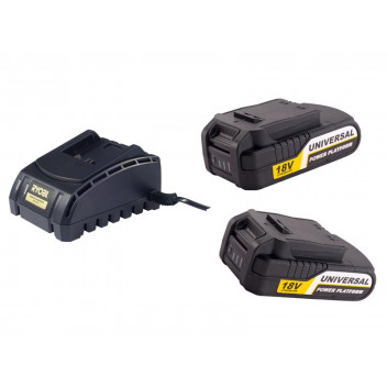 RYOBI CORDLESS CHARGER AND BATTERIES KIT 2X2000MAH