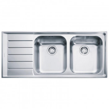 FRANKE NEPTUNE DOUBLE BOWL SINK LEFT HAND 1160X510X200MM