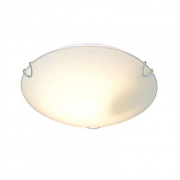 RADIANT ROUND FROST CHROME CLIPS CEILING LIGHT 1XE27 250MM