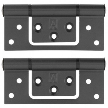 HINGE SINKLESS 249867A ALUMINIUM PAIR 100X44MM CHARCOAL 2PP
