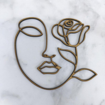 ONE LINE WOOD FACE