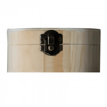 WOOD OVAL JEWELLERY BOX