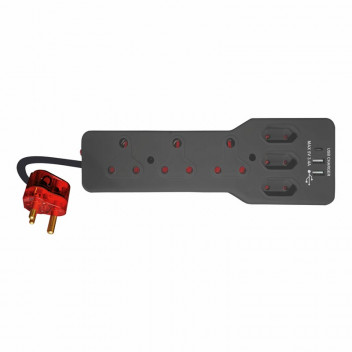 CHARGEPRO C&A 6 WAY SURGE PROTECT MULTIPLUG 3.4A USB